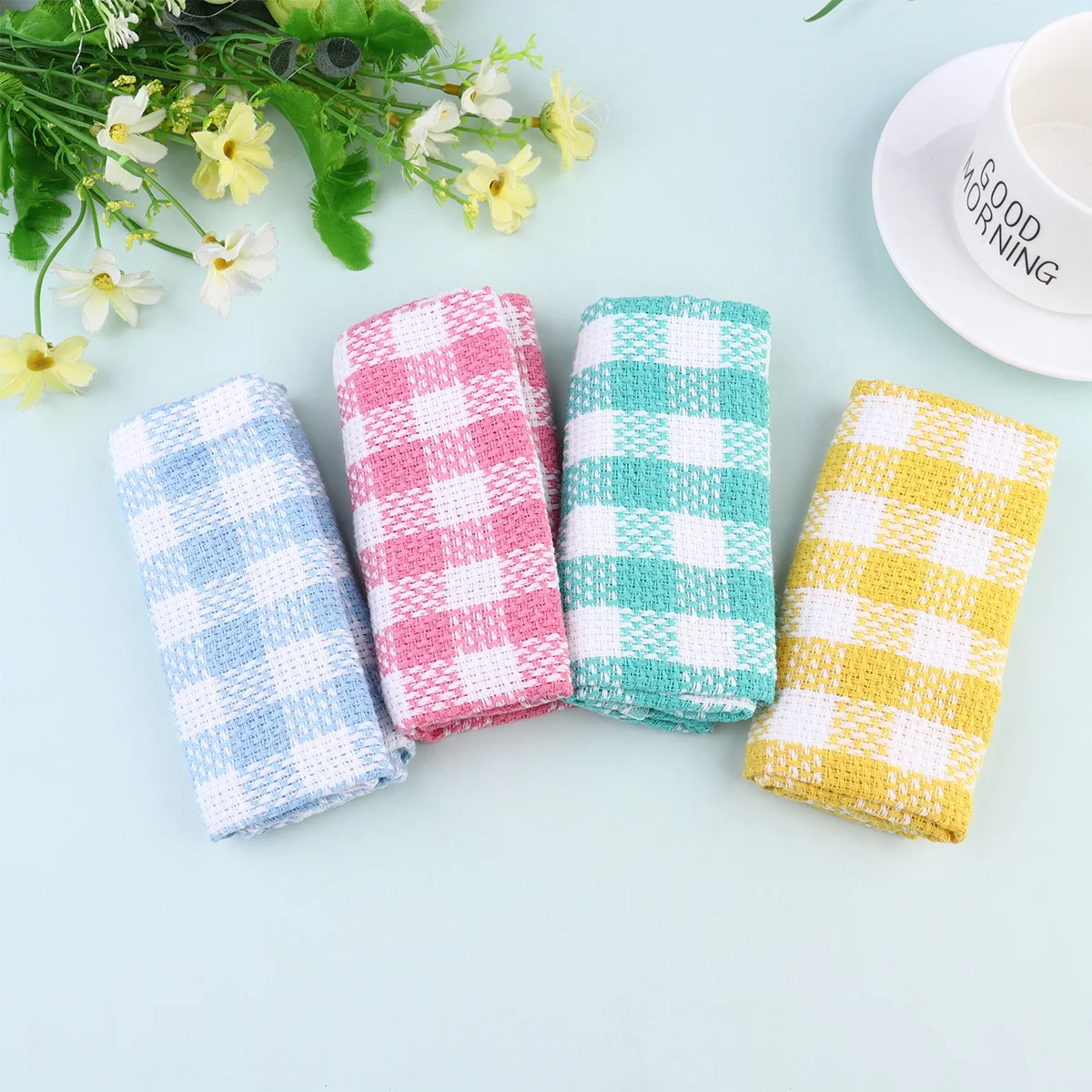 

8 шт., полотенце для мытья посуды, водопоглощающие хлопковые салфетки для чистки кухонных принадлежностей, стеклянная посуда, мебель, легко чистящееся кухонное полотенце