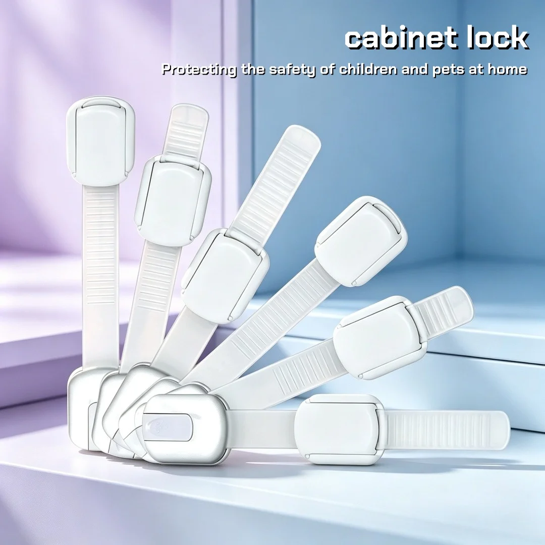Child safety cabinet lock and latch，reusable，suitable for doors，windows，cabinets，and refrigerator locks，child safety belt lock
