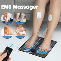 EMS Foot Massage Stimulation Pad with Remote Control Full Body Leg Waist Foot Fatigue Relief Massager Mat Pad Foldable 19 Levels