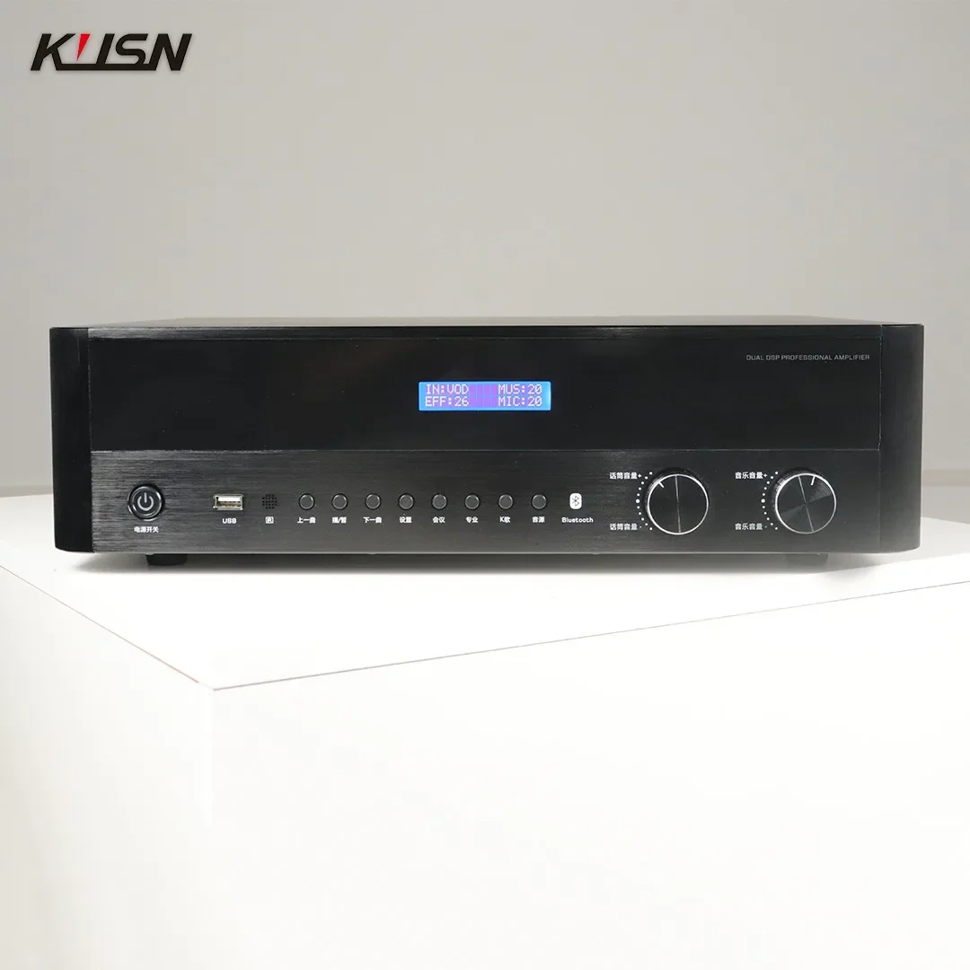 

Аудиоусилитель мощности 2026 150Вт+150Вт+300Вт аналоговый DSP для караоке, домашнего кинотеатра, KTV, звуковая система, усилитель для караоке