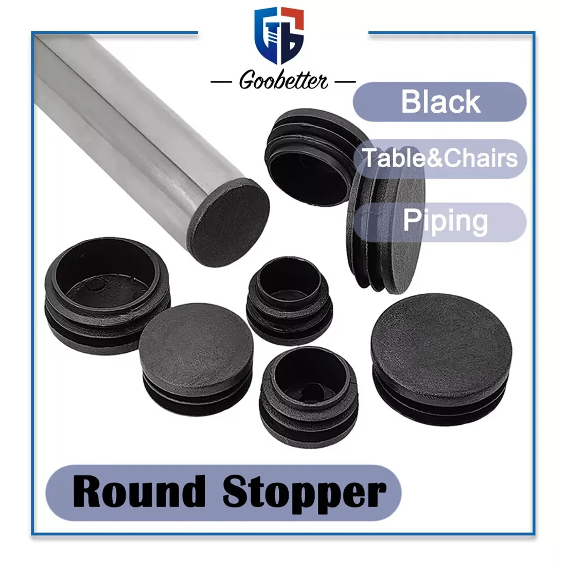 12-140 มม.พลาสติกรอบปลั๊กเก้าอี้ขา Caps ด้านในฝุ่นเฟอร์นิเจอร์ขาปลั๊กเก้าอี้ Blanking End CAPS ชั้น Protector