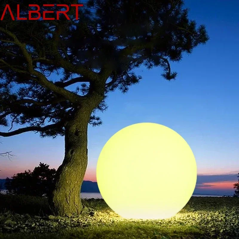 ALBERT Lámpara de bola LED lámpara de patio paisaje lámpara de césped al aire libre jardín recargable