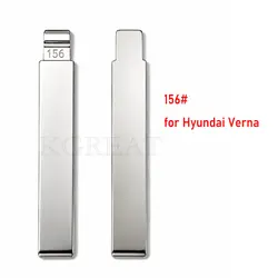 10pcs 156# Flip Car Key Blade for Hyundai Verna Kia K5 KD Metal VVDI JMD Fob Replacement Uncut Blade Car Remote Key Blanks