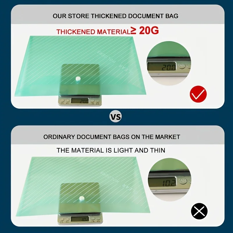 10 قطعة حقيبة ملفات من البلاستيك الشفاف A4 وثائق حفظ حقيبة التخزين منظم الطالب معلومات جيب المجلدات القرطاسية