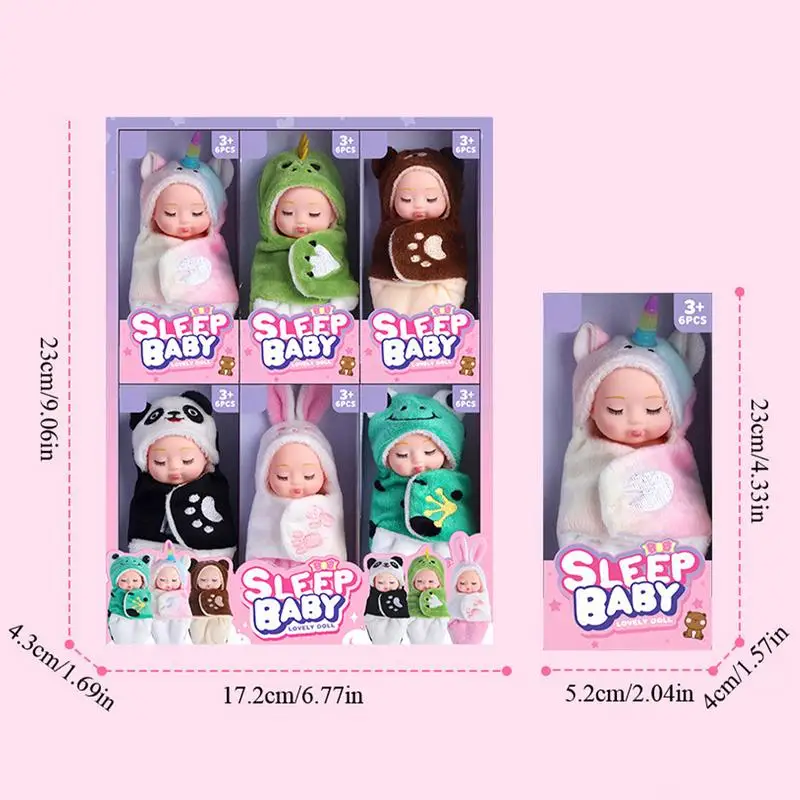 Small Reborn Dolls Full Body Toys Realistic Sleeping Kid 6X Poseable Doll Toys With Clothes Children Doll For Collectors And