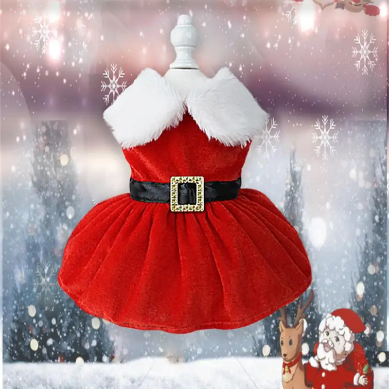 Christmas Dress Comfortable And Soft Image Lifelike Convenient Durable Decorations Dog Dress Fine Workmanship Creative Dress