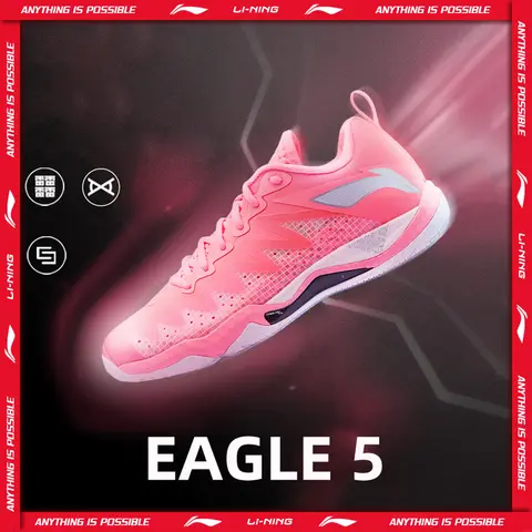 Li-Ning Unisex EAGLE 5 Badminton Shoes BOOM Cushion Lightweight