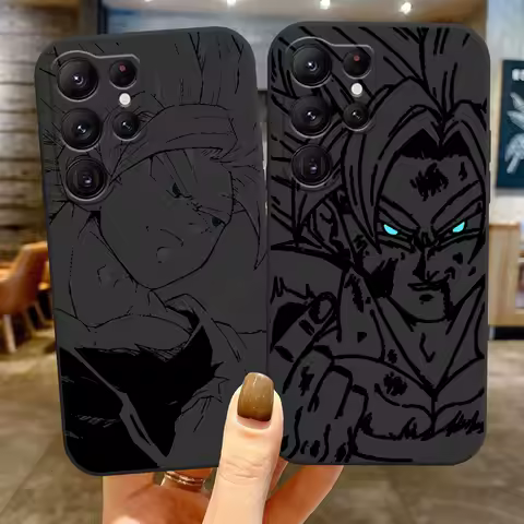 Comic Art D-Dragon Ball Goku For Samsung Galaxy S24 S23 S22 S21 S20 FE S10 S10E Plus Ultra Pro Lite 5G Black TPU Phone Case