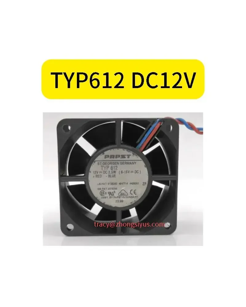 

New original TYP612 DC12V 2.5W 6025 2-wire dual ball bearing cooling fan