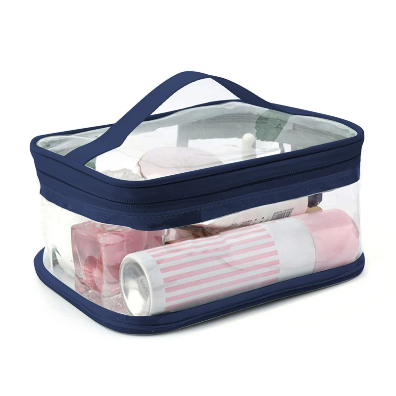 

Transparent PVC Cosmetic Bag Women Waterproof Clear Makeup Bags Beauty Case Make Up Organizer Storage Bath Toiletry Wash Bag