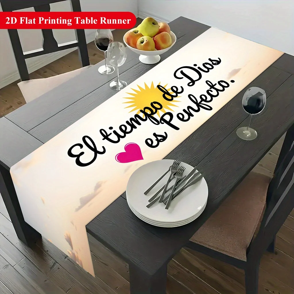 

The Perfect Time Always Exists Table Runner - Vibrant Festive Decor for Dining & Coffee Tables, Home Parties & Holidays