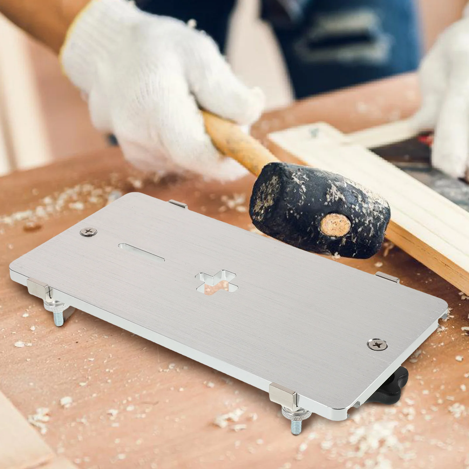 Electric Jig Saw Flip Board Aluminum Alloy Handheld Jig Saw Insert Plate Renovation Workbench Woodworking Tools Precision