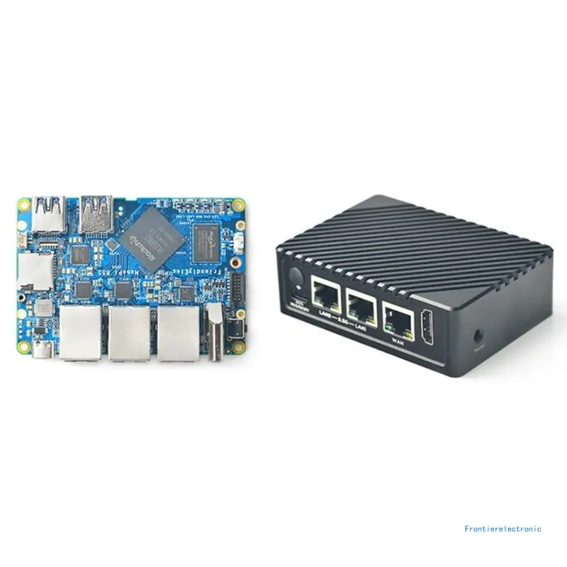 NanoPi R5S Development Board Suit Dual 2.5G Gigabit 2G 8GeMMC 16GeMMC Memory DropShipping