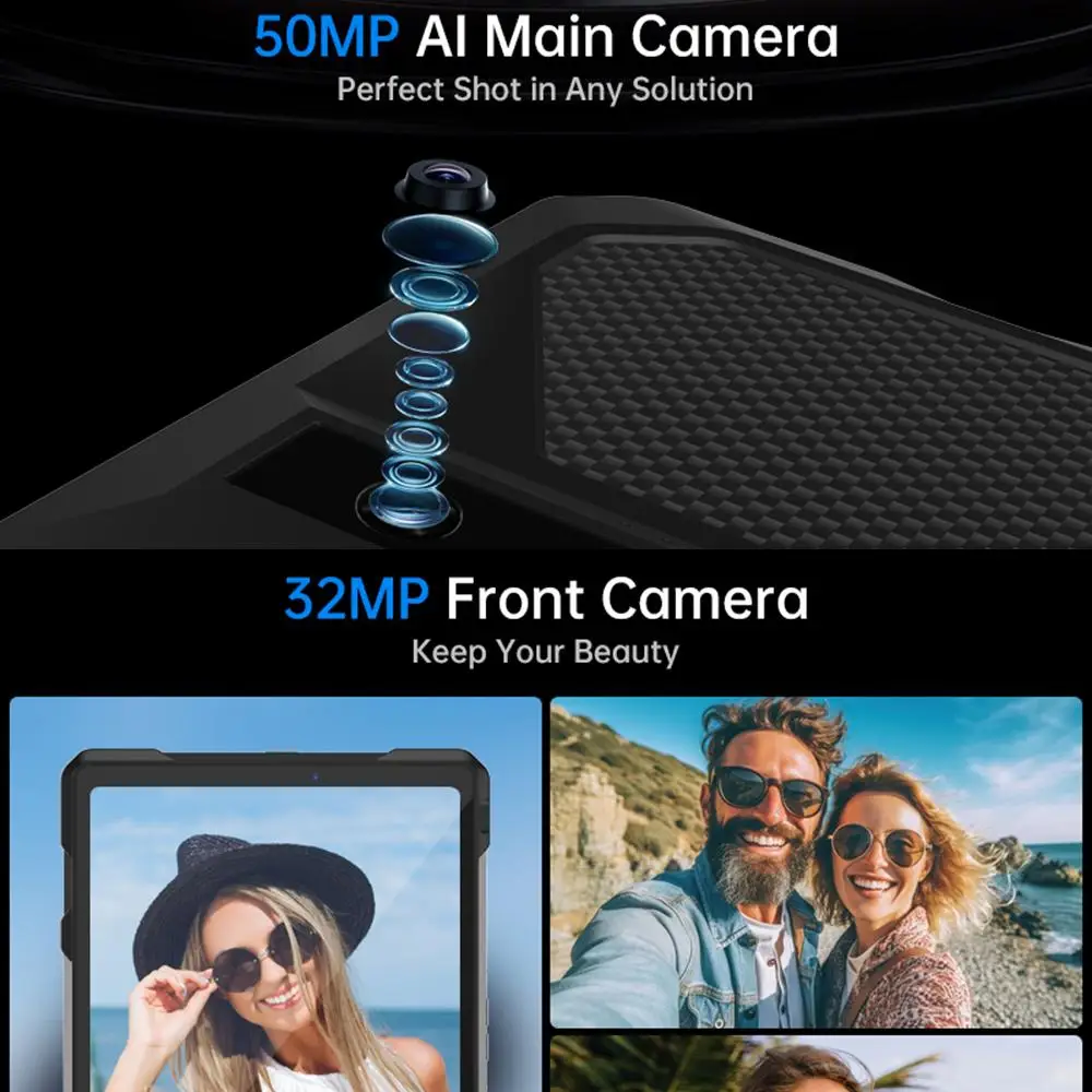 Unihertz 8849 Tank Pad E Rugged Tablet PC with Projector 10.95 inch 120Hz 12GB 512GB 21000mAh Battery 66W 32MP+50MP Camera