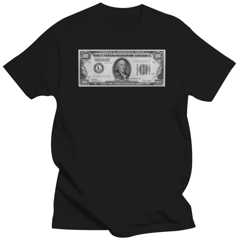 Old One Hundred Dollar Bill Popular Tee (S-Xxl) Money T Shirt $100 Customize Tee Shirt