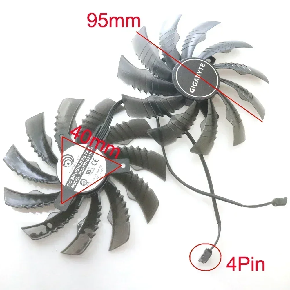 PLD10010S12H 95mm 12V 0.30A GPU Fan For Gigabyte RTX3050 RTX3060 RTX3060ti EAGLE Graphics Card Cooling Fan