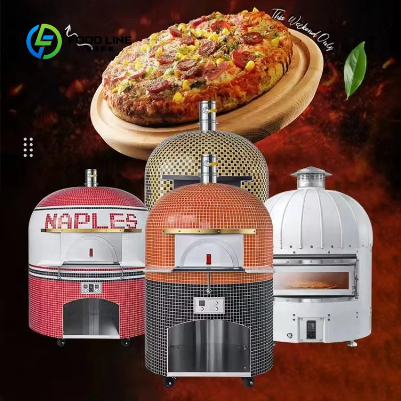 Customized Outdoor Italian Style Brick Pizza Oven Neapolitan Wood Fired Clay Pizza Oven Stove Freestand Charcoal Burning Grill