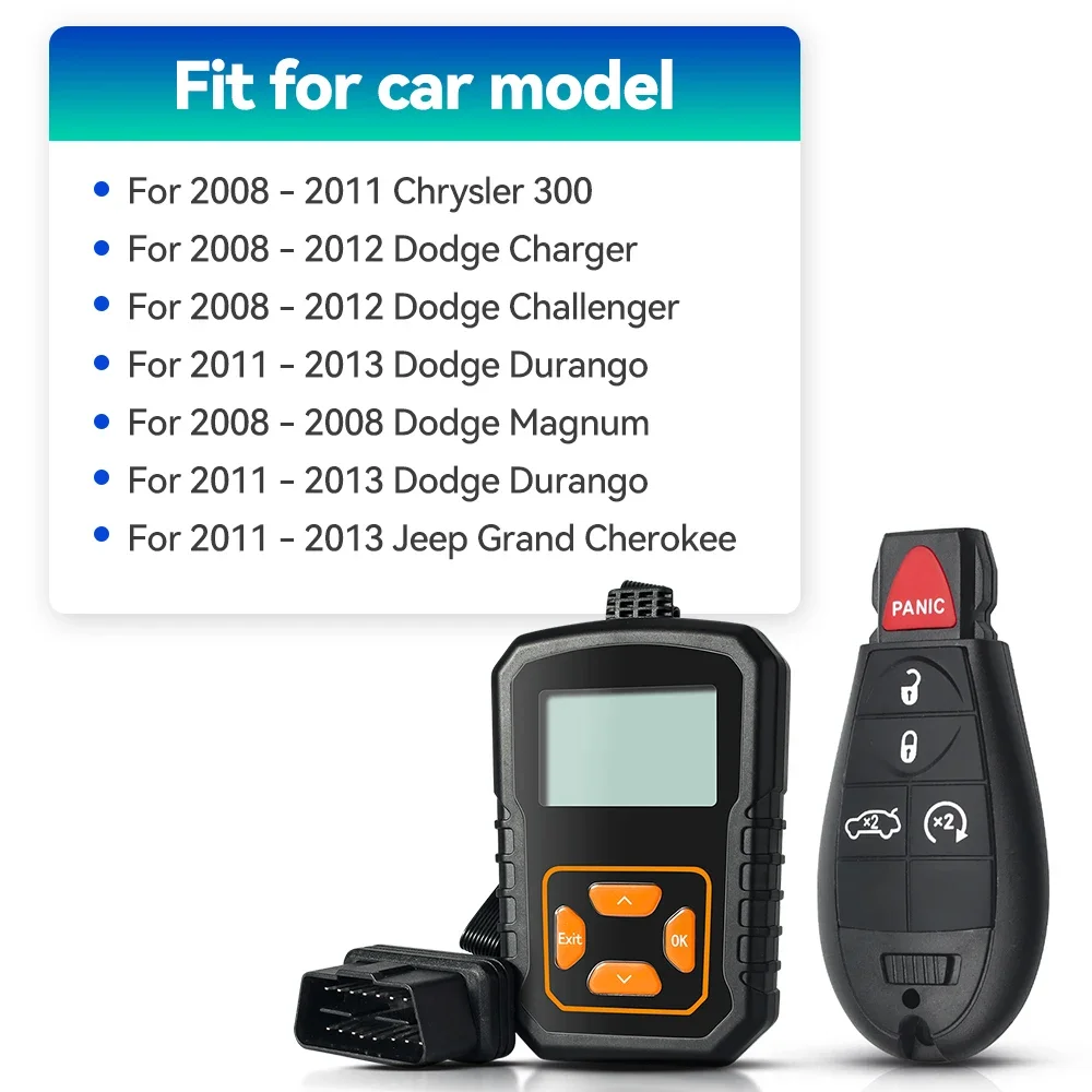 KEYYOU لديك متعة obd لتقوم بها بنفسك مبرمج أداة مفتاح بعيد فوب ل دودج قافلة كرايسلر تاون كونتري جيب M3N5WY783X IYZ-C01C 433Mhz