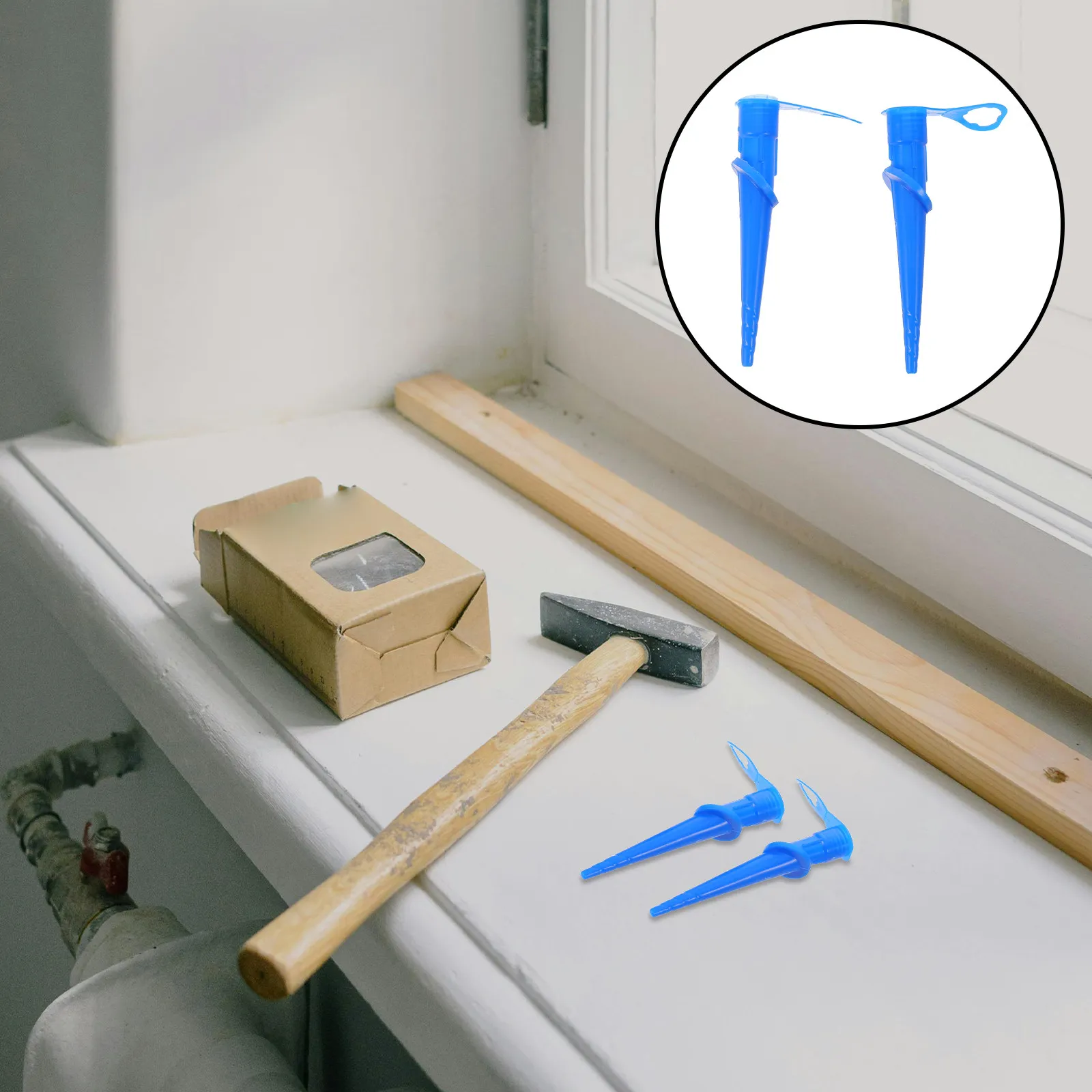 2Pcs Plastic Resistant Caulk Nozzle Tips For Door Sealing Builder Extension Adapters Heat Caulking Tool Precise