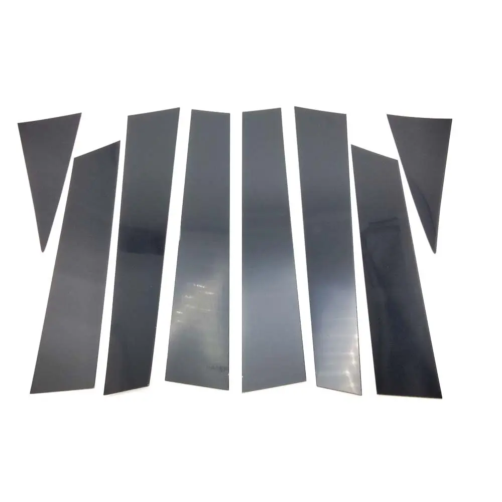 8 قطعة البيانو الأسود عمود المشاركات نافذة الباب غطاء الكسوة لنيسان روج 2014-2020 #2