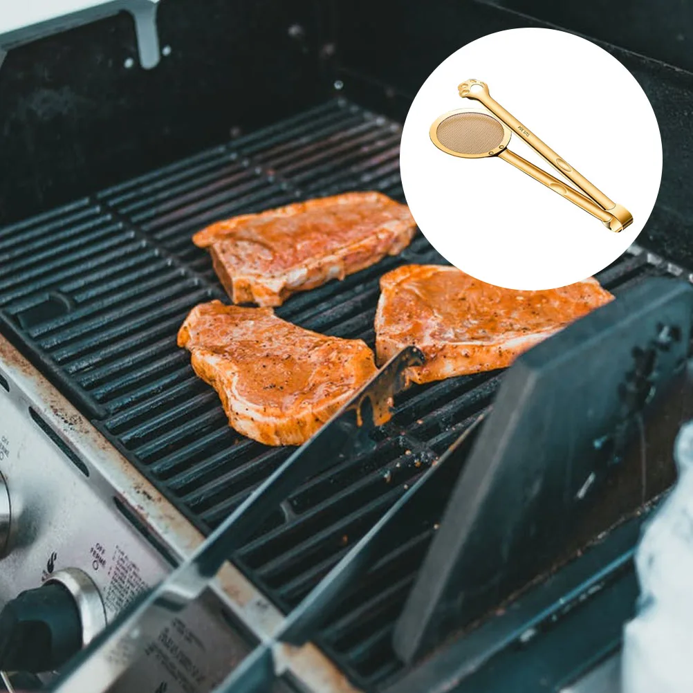 

Stainless Steel Fine Mesh Oil Strainer Clip Kitchen Frying Filter Accessory for Healthy Cooking Bbq Salad