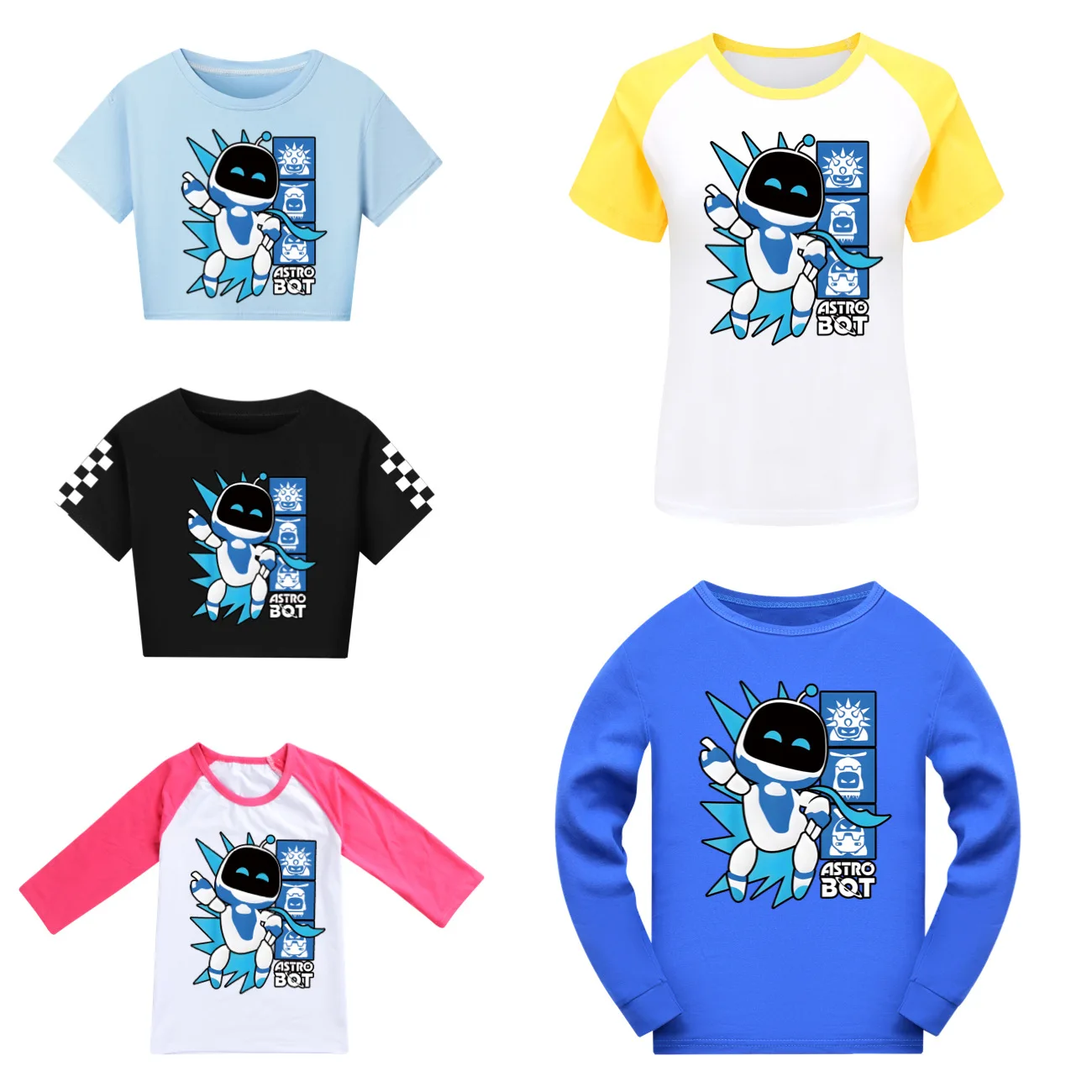 

Astro Bot Tshirt Kids Cartoon Game Astrobot Clothes Boys Short Sleeve Tops Girls Loungewear Autumn T-shirt Children's Clothing