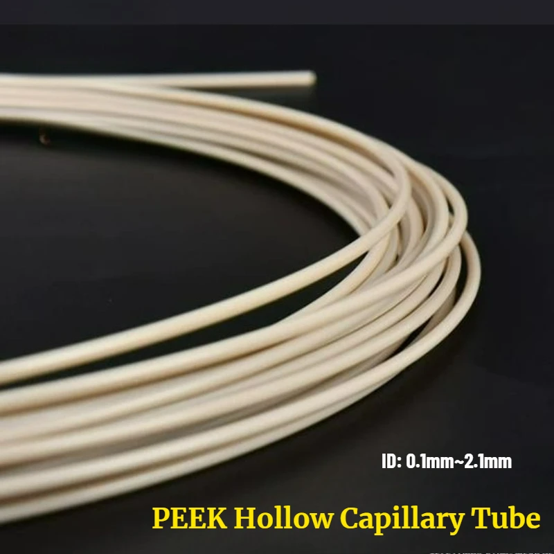 1 Meter PEEK Hollow Capillary Tube 1/16 1/8 Inch Pressure Resistant Connection Hard Tube for Liquid Ion Chromatography