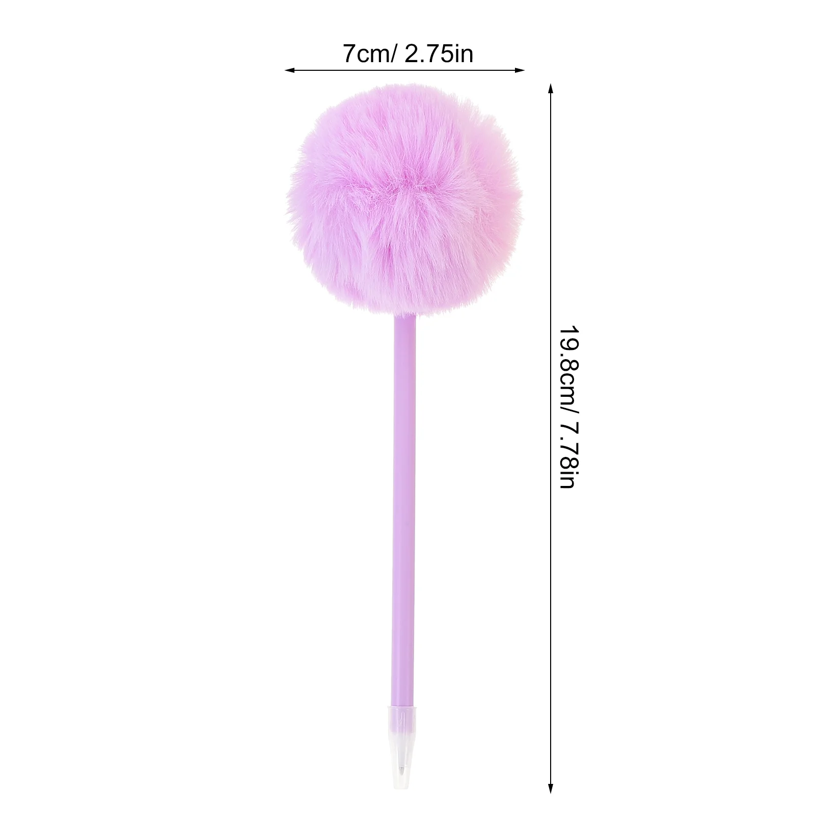 4 Pcs Hair Ball Writing Pen Pompom Pens for Students Signature Fountain Elegant Style Fluffy