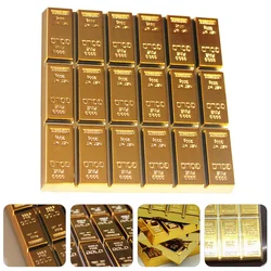 Coasters Mat Gold Cup Fake Pad Housewarming Bar Skid Anti Giftsdrink Non Modern Squaretea Bullion Bars Brick Novelty Funny