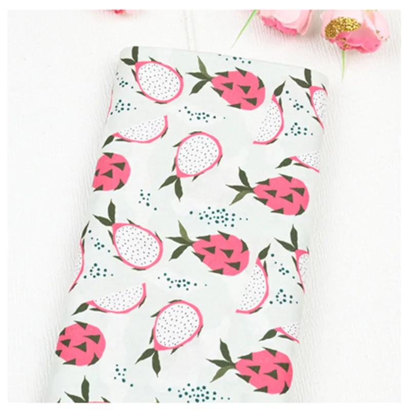 Plain 100% Cotton Fabric, Pastoral Wind Fruit Banana Print, Handmade DIY Bag Garment Shirt Dress, Sewing Tissue, CR-1811