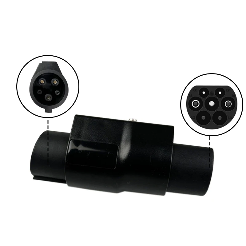 EV Adapter Barrel IEC 62196 Type 2 to J1772 Type 1 Vehicle Side Electric Cars Charging 32A EV Charger Connector Charing Station