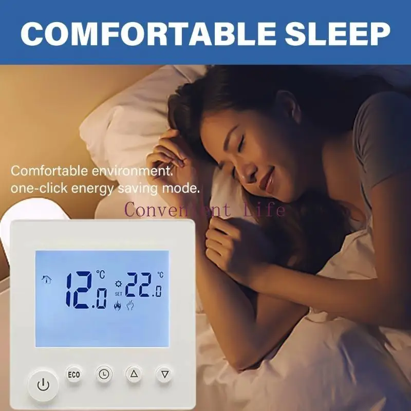 L1EE ترموستات مضخة الحرارة الموفرة للطاقة غير قابل للبرمجة ترموستات التدفئة الأرضية