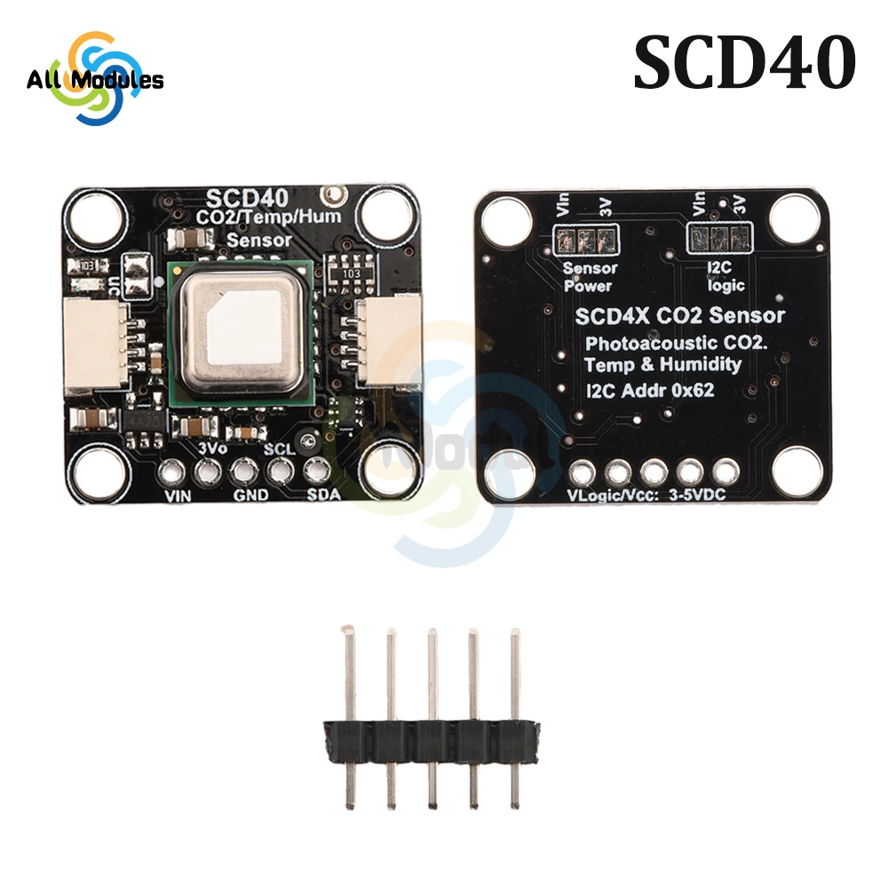 SCD41 Gas Sensor Module Detects CO2 Carbon Dioxide Temperature and Humidity Sensor I2C Communication SCD40 Gas Sensor Module