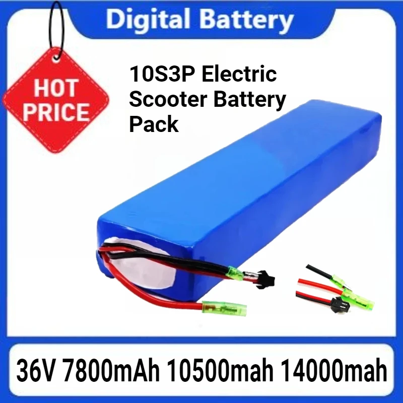 

10S3P аккумулятор для электрического скутера 18650 литий-ионный аккумулятор M365 для электрического скутера скутер 36 В 7800 мАч 10500 мАч 14000 мАч