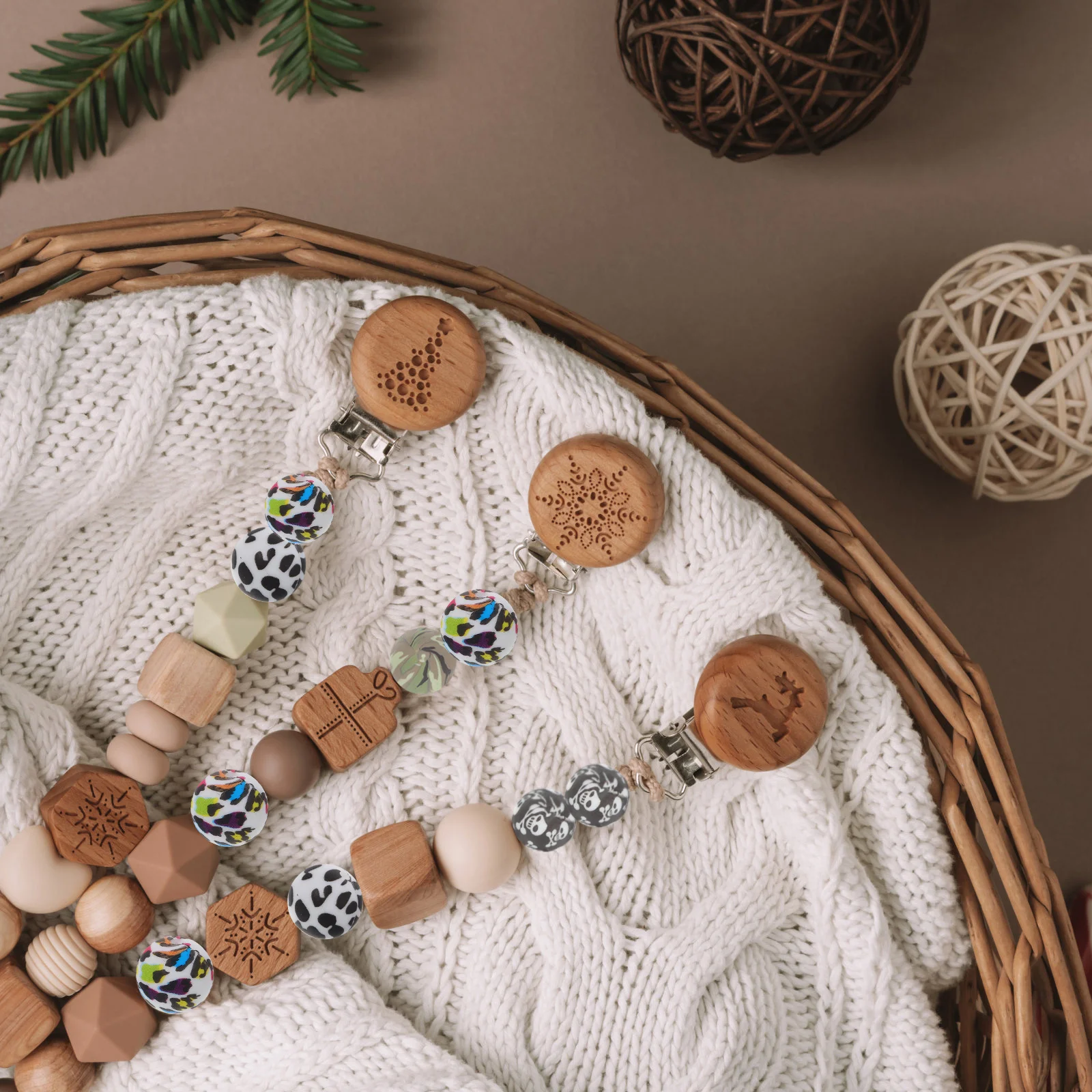 

20Pcs Silicone Beads Cow Leopard Pattern Round Beads for Craft Jewelry Making DIY Bracelets Keychain Accessories Bulk