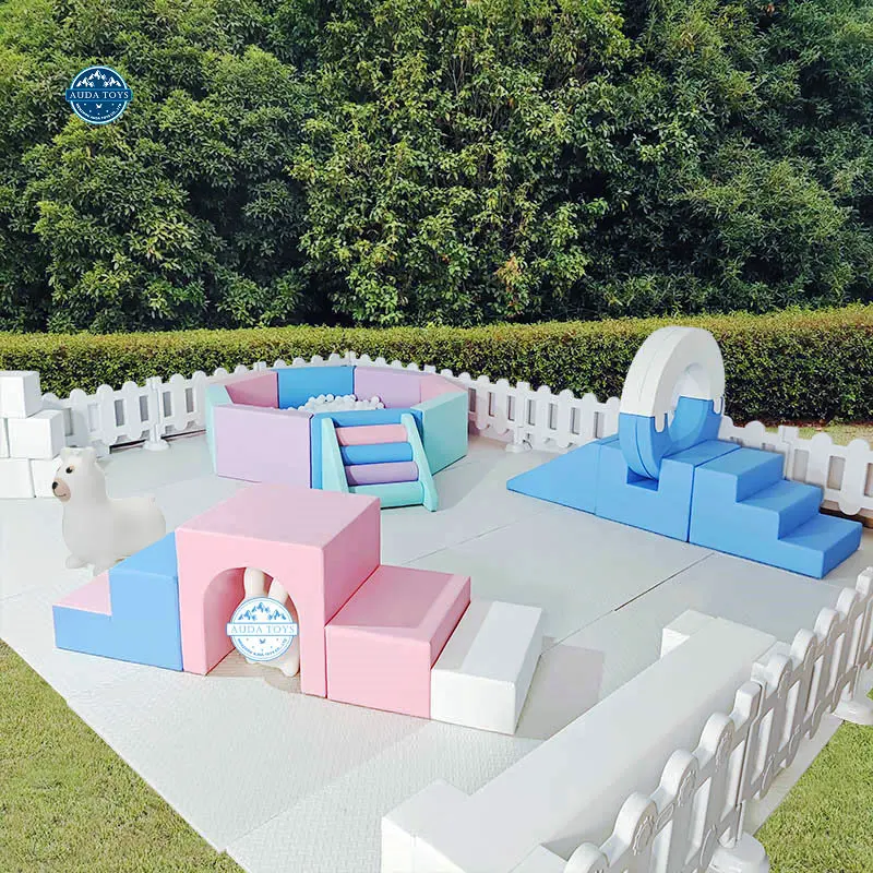 

Cheap Portable Wooden/Plastic/PVC Indoor Playground For Kids Pastel Soft Play Party 500kg Capacity For Shopping Mall Rentals