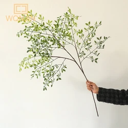 Artificial Flower Green Plant Nandina Silicone Leaves,Wedding Decoration Studio Landscaping Hotel Flower Art Soft Decor
