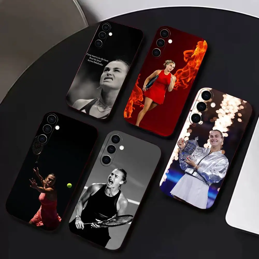Aryna Sabalenka World No-1  Phone Case For Samsung A72,A71,A72,A70,A53,A52,A51, Black Soft Cover TPU