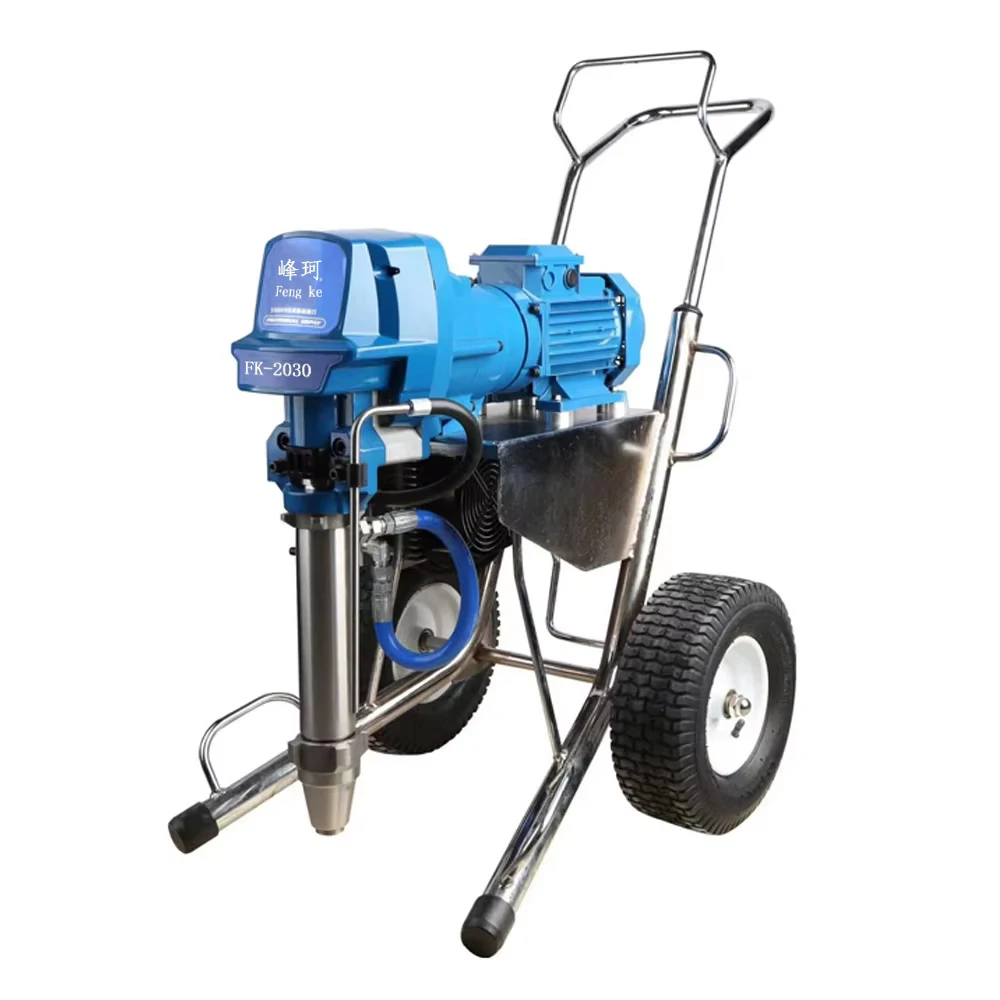 Professional Airless Paint Sprayer 8.5L 4000W Heavy Duty Putty Plaster Sprayer Painting Machine With Long Piston Pump