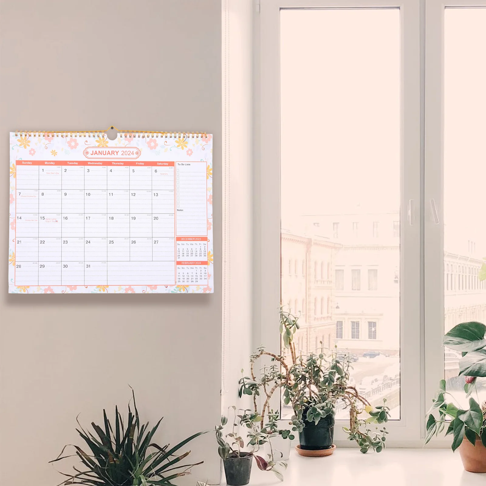 

Desk Calendar Ornaments Calendars Hanging Big Desktop Paper Monthly Room Office English Wall Large
