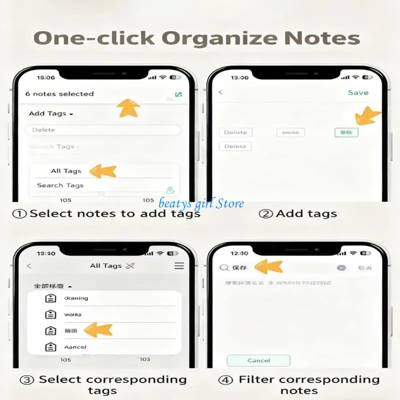 C7AB Portable Digital Notebook Set Paper Journal For Note Taking Journaling