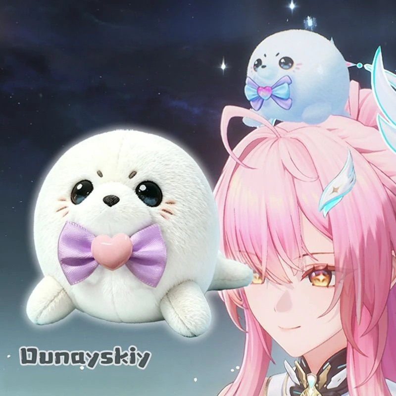 10CM Wuthering Waves Aemeath Headwear Seal Plush Doll KAWAII Stuffed Pendant Decoration Keychain Gift Roleplay Props Halloween view 2