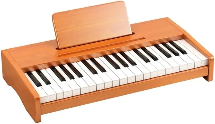 37 Keys Digital Piano for children, Toddler Music Educational Instrument Toy Wood Piano for 3+ Girls and Boys