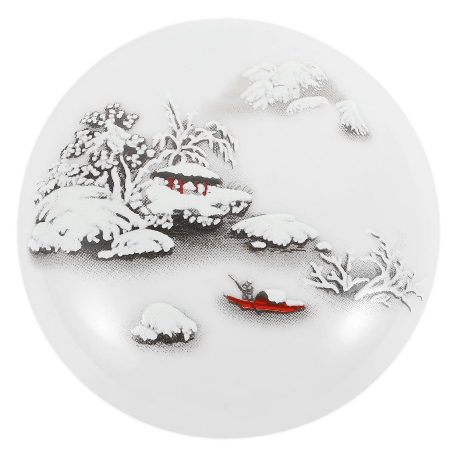 1pc Premium Ink Pad Multi-Purpose Chinese Calligraphy Supply Red Inkpad With Ceramic Box For Diy Painting Craft Scrapbook