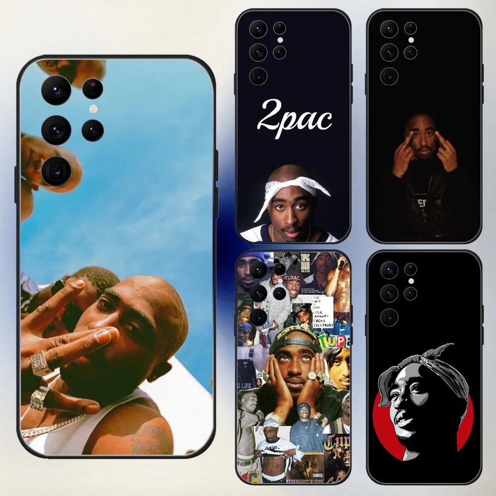 

Rapper 2pac Singer Tupac Phone Case For Samsung S24,23,22,30,21,10,9,Ultra,Plus,Lite,FE,5G Black Soft Case