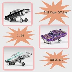 97M 1:64 Scale 1964 Coupe DeVille Alloy Jumping Car Model Desktop decoration Unique gift Static display Collectibles toys