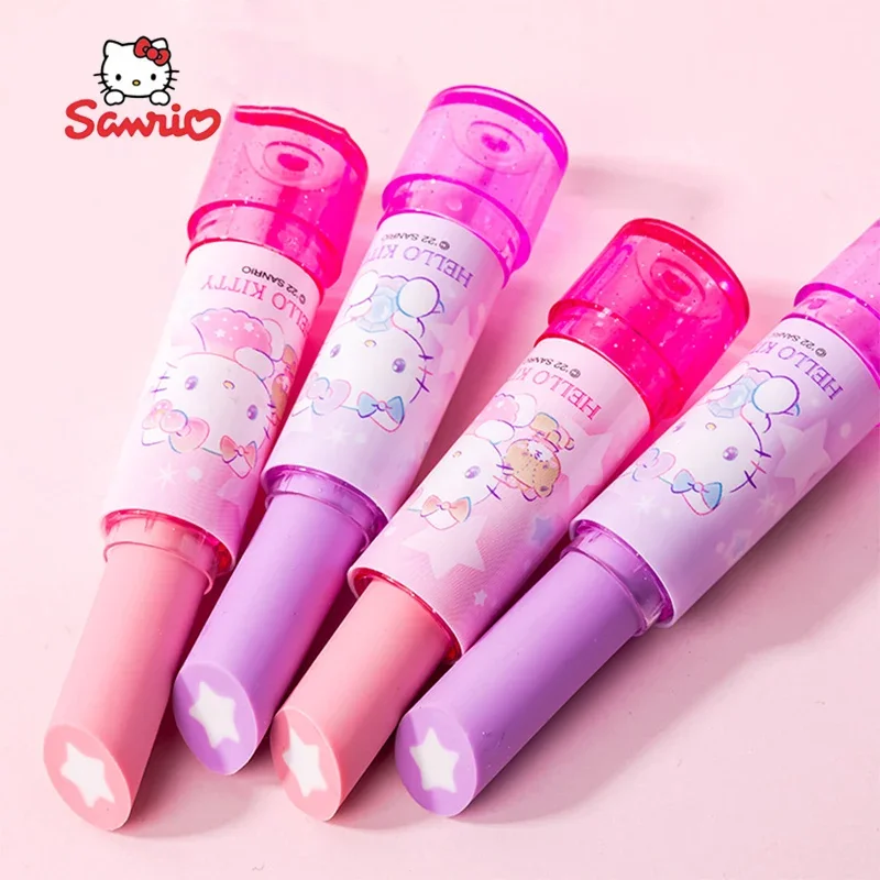 Cartoon Sanrio Hello Kitty Eraser Lipstick Shape Eraser Creative Cute Eraser Student Stationery Supplies Stationery Gift