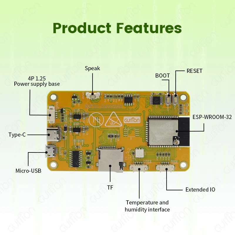 Placa de desarrollo ESP32 Arduino LVGL WIFI y Bluetooth 2,8 "240*320 pantalla inteligente módulo TFT LCD de 2,8 pulgadas con WROOM táctil