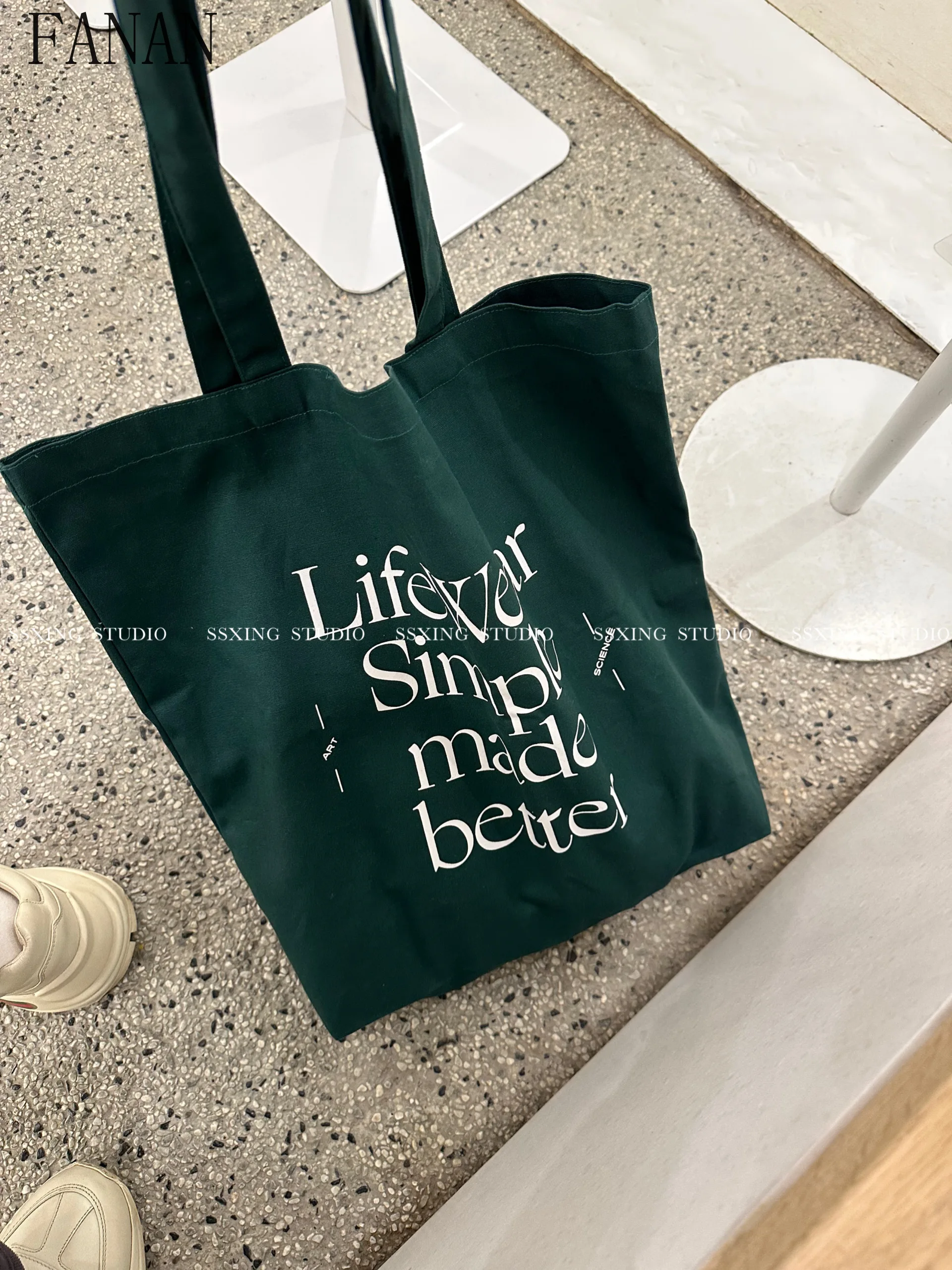 

Студенческий стиль, одна мода, новинка 2025 года, повседневная портативная сумка через плечо, экологически тканевые холщовые сумки для женщин