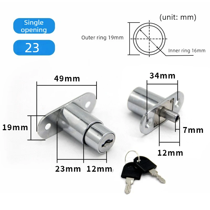 22/32 سنتيمتر واحد/قابل للتبديل افتتاح قفل خزانة التبغ ، نافذة الأمن قفل علوي ، سبائك الألومنيوم نافذة قفل ، باب منزلق